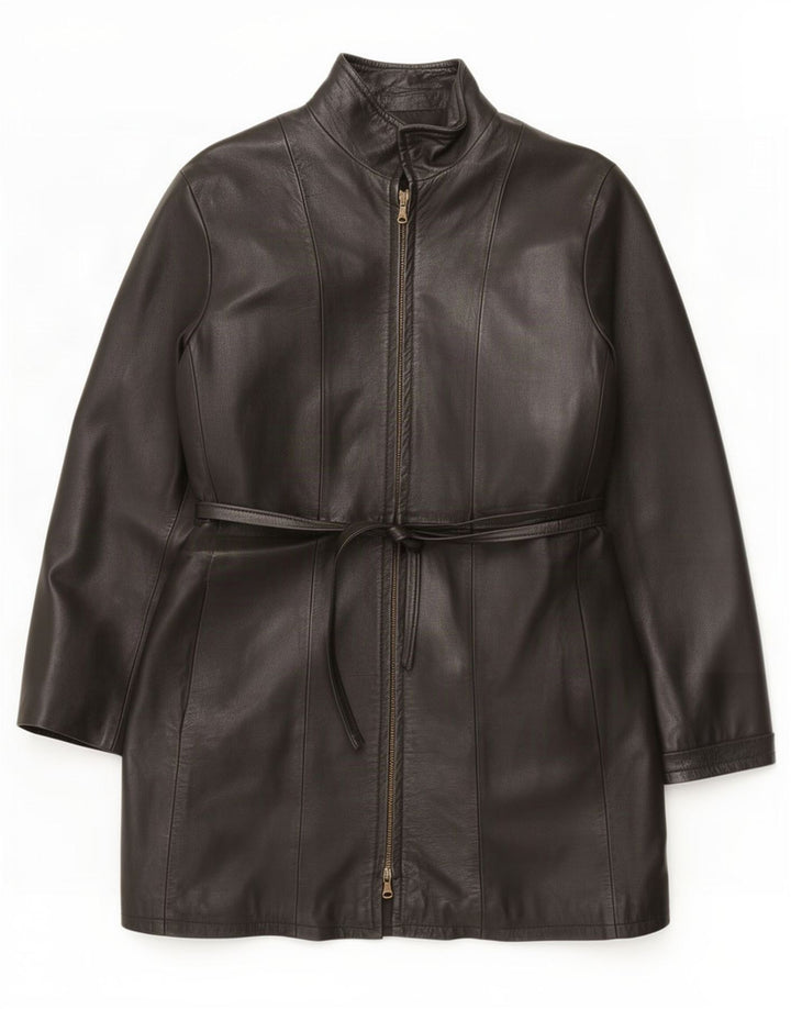 Cappotto in Pelle Donna Divinissimi IT 46 Large Nero