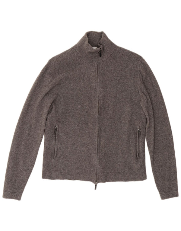 JIGSAW Womens Cardigan Sweater UK 14 Medium Grey Wool