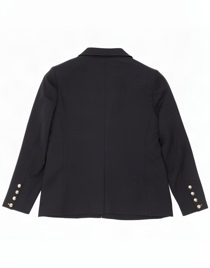 Marks & Spencer Giacca blazer a 2 bottoni da donna UK 16 Large Blu Navy in viscosa