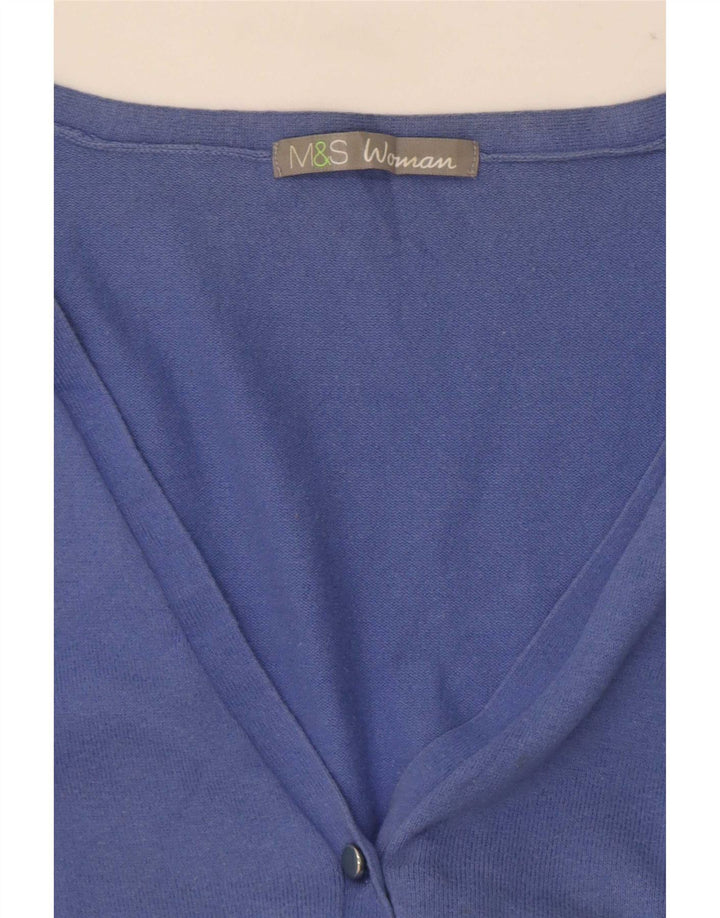Maglione cardigan da donna Marks & Spencer UK 16 grande blu