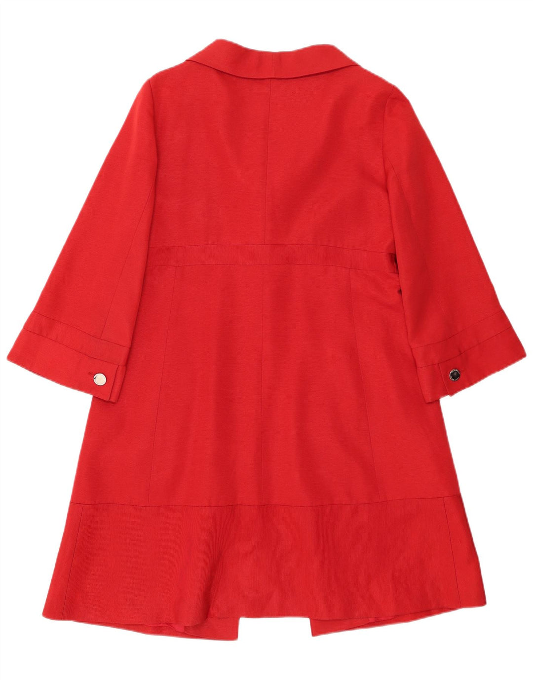 KAREN MILLEN Soprabito da donna con maniche a 3/4 UK 10 Piccolo cotone rosso