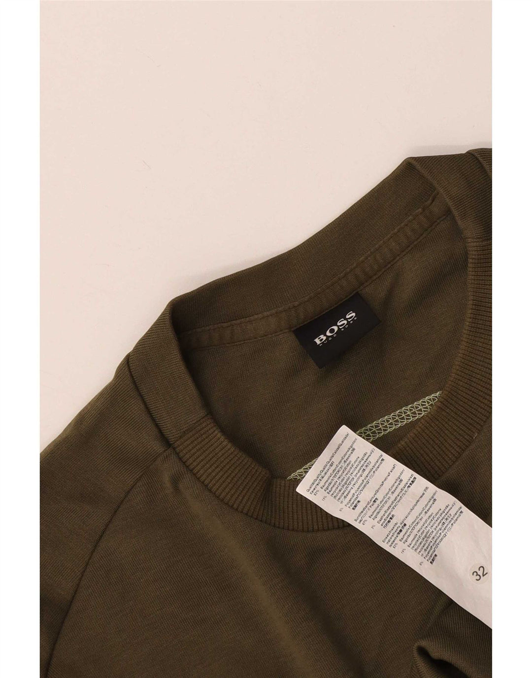 Felpa grafica da uomo Hugo Boss, maglione, cotone kaki medio