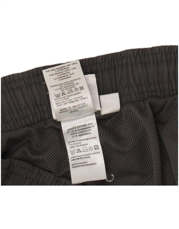 Pantaloni da tuta da uomo Adidas Large in poliestere grigio