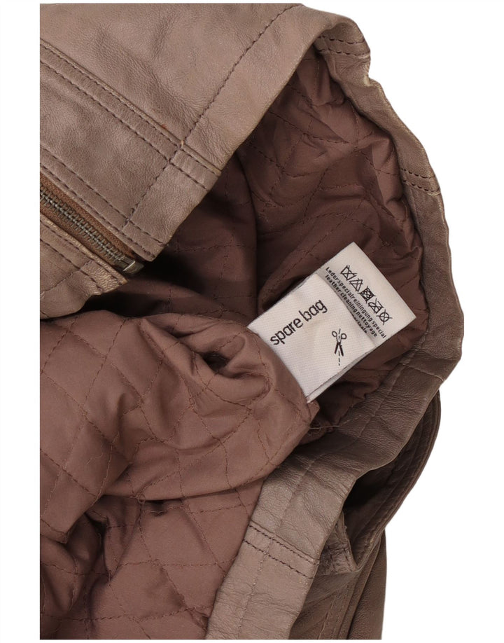 Giacca in pelle vintage da uomo UK 38 in pelle grigio medio