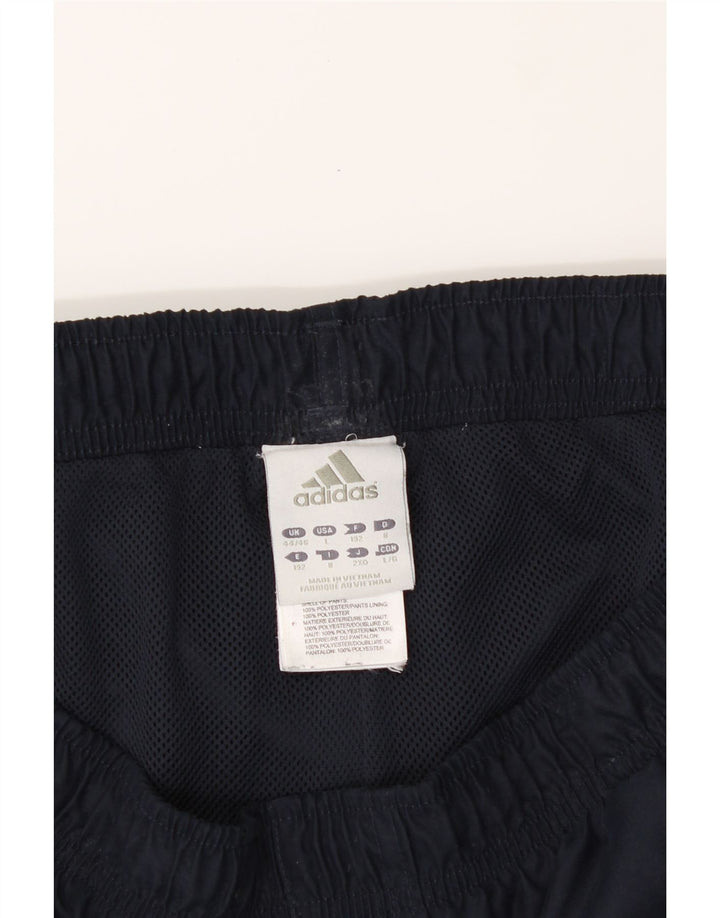 ADIDAS Mens Tracksuit Trousers UK 44/46 Large Navy Blue Polyester Vintage Adidas and Second-Hand Adidas from Messina Hembry 