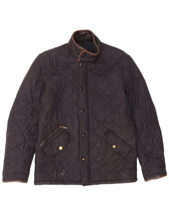 Giacca trapuntata da uomo Barbour UK 36 Small poliestere blu navy