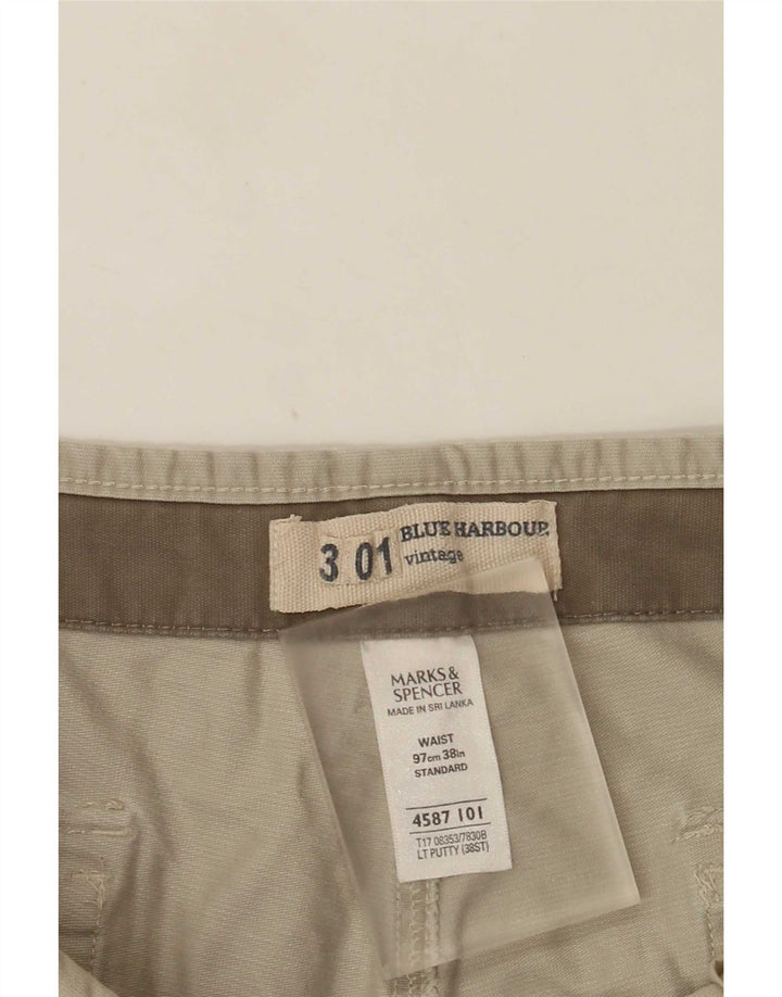 Pantaloncini cargo Marks & Spencer da uomo blu Harbour W38 XL verdi