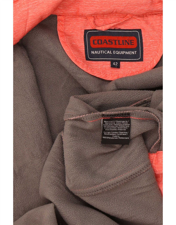 Giacca a vento con cappuccio da donna Coast EU 42 grande poliestere screziato rosso