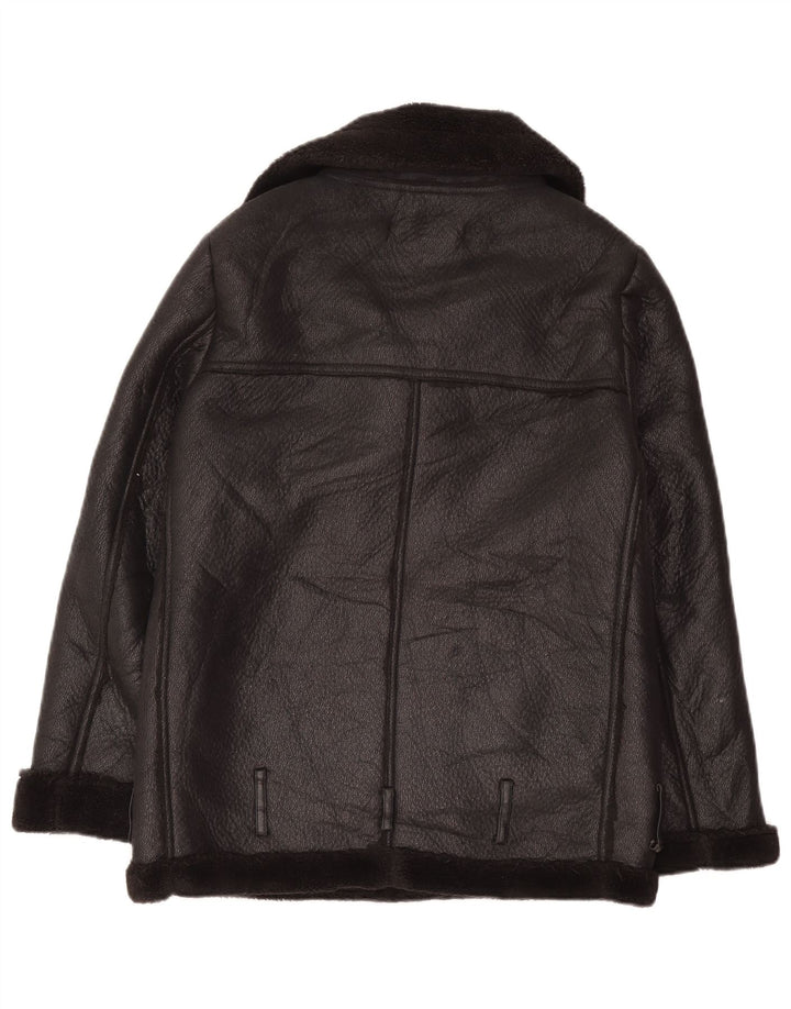 Giacca Sherpa oversize da donna Zara UK 6 XS poliestere nero