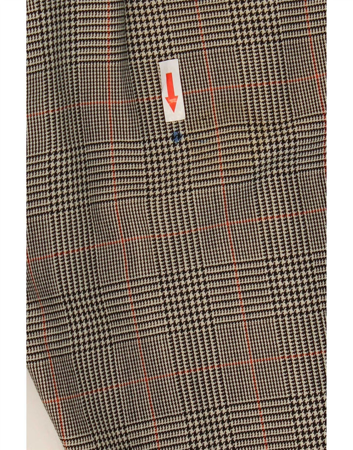 Pantaloni da abito bootcut da donna Zara EU 38 Small W28 L32 Lana pied de poule grigia