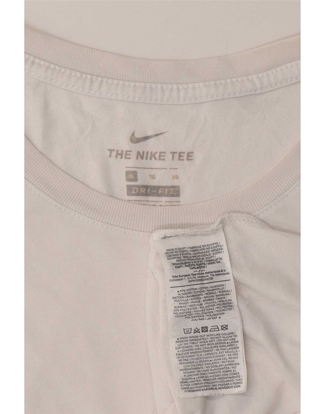T-shirt da uomo Nike Top XL in cotone bianco