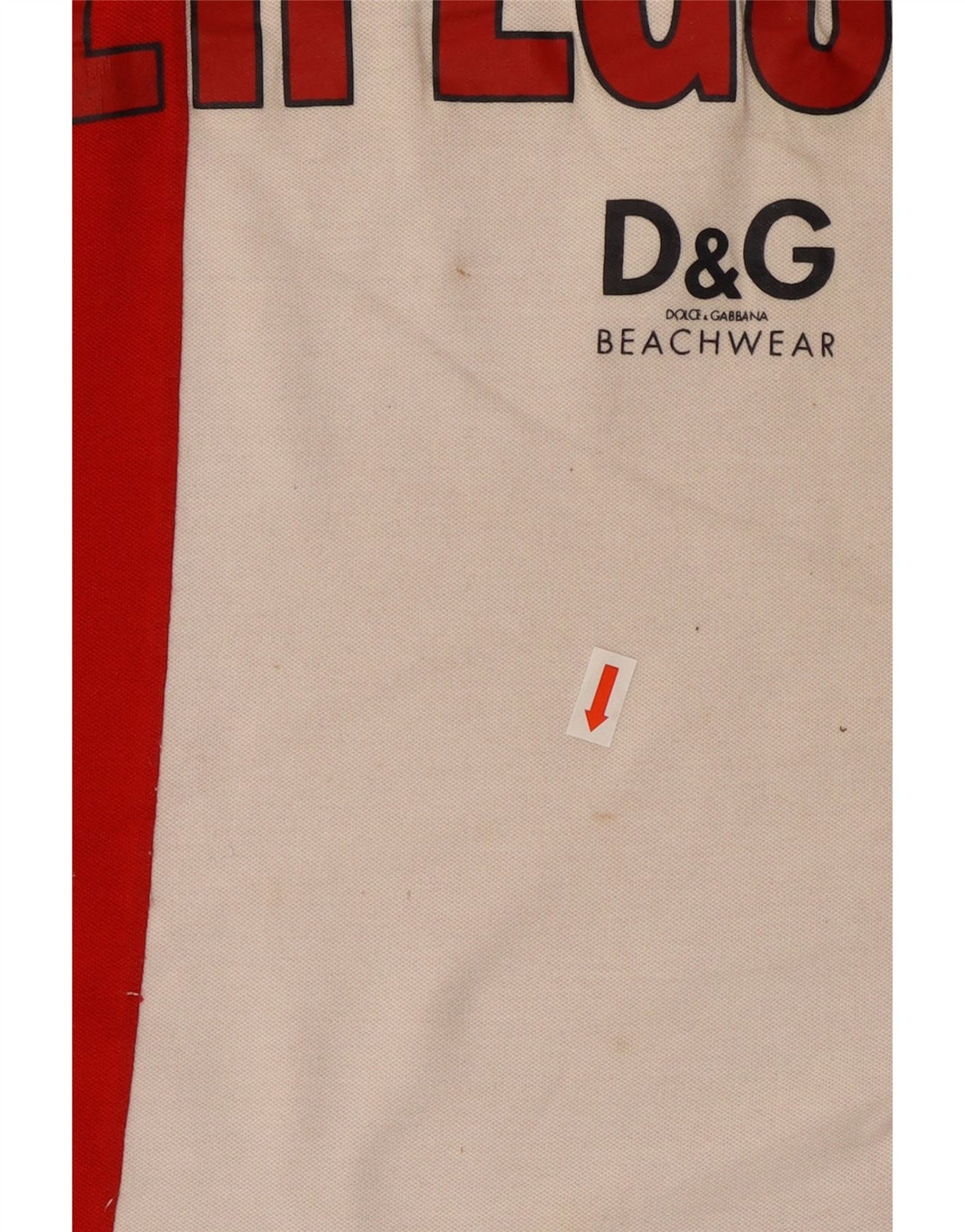 Dolce & Gabbana Canottiera grafica da uomo Top rosso medio in cotone color block Beach