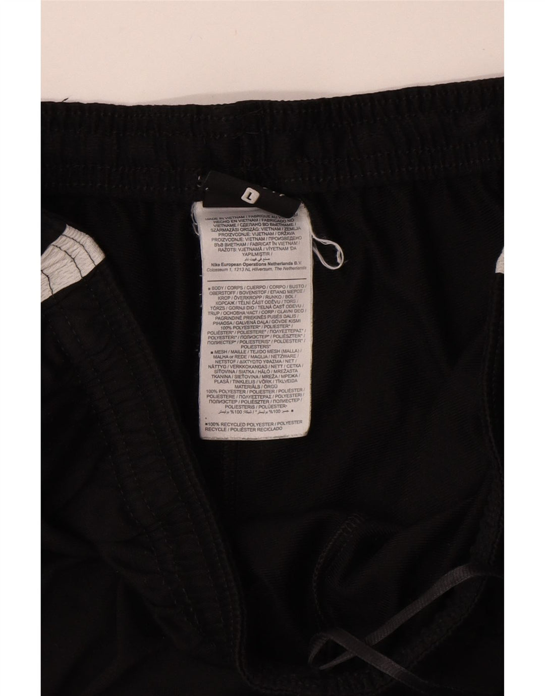 Pantaloni da tuta da uomo NIKE Large in poliestere color block nero