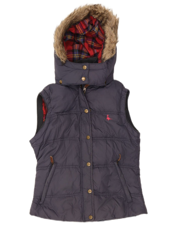 Gilet imbottito con cappuccio da uomo Jack Wills UK 8 piccolo blu navy