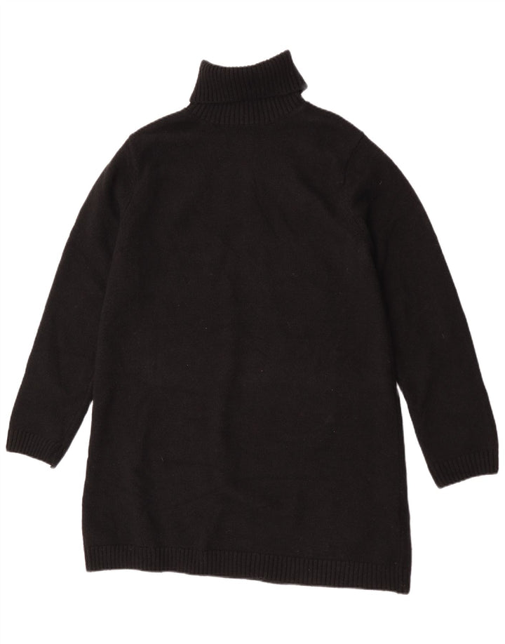 Maglione maglione a collo alto da donna Zara UK 14 poliestere nero medio