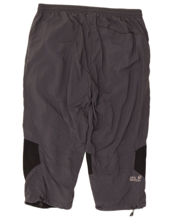 Pantaloni capri dritti da donna Jack Wolfskin UK 44 XL W36 L20 Grigio