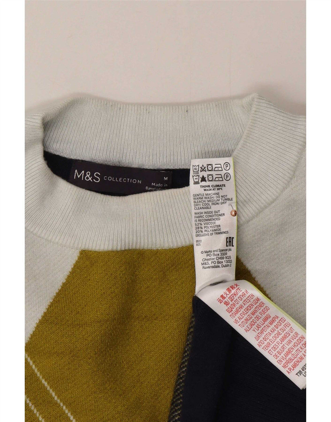 Maglione maglione girocollo da donna Marks & Spencer UK 14 medio multicolore