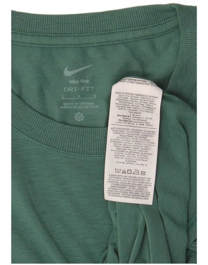 NIKE T-shirt da uomo Dri Fit Top grande verde poliestere