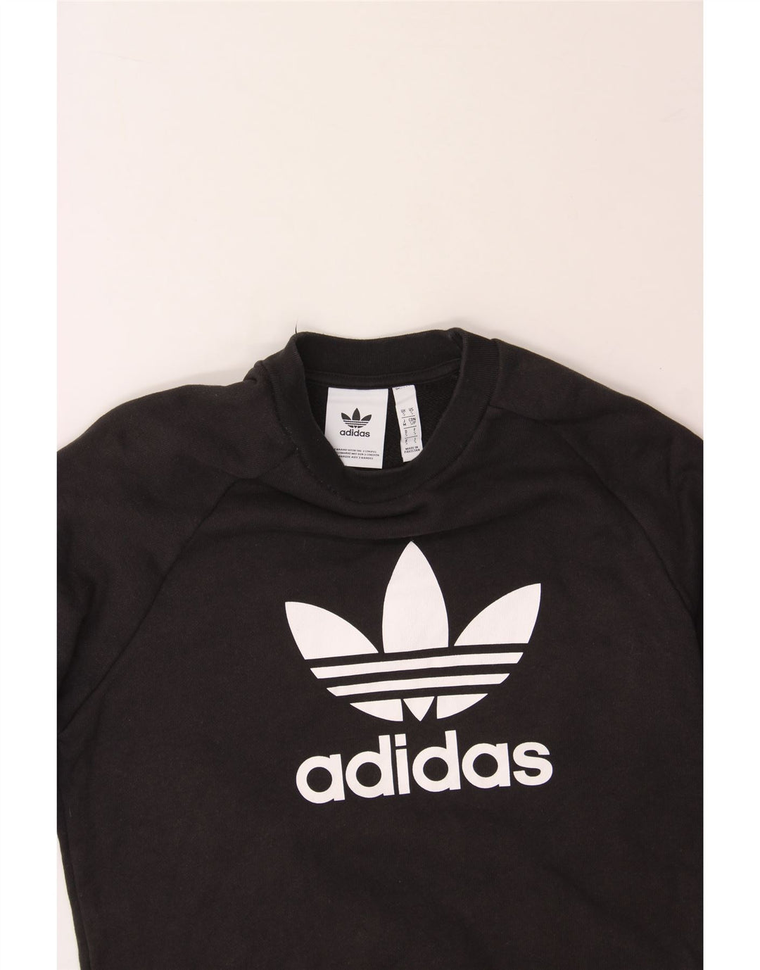 ADIDAS Mens Graphic Sweatshirt Jumper Small Black Cotton Vintage Adidas and Second-Hand Adidas from Messina Hembry 