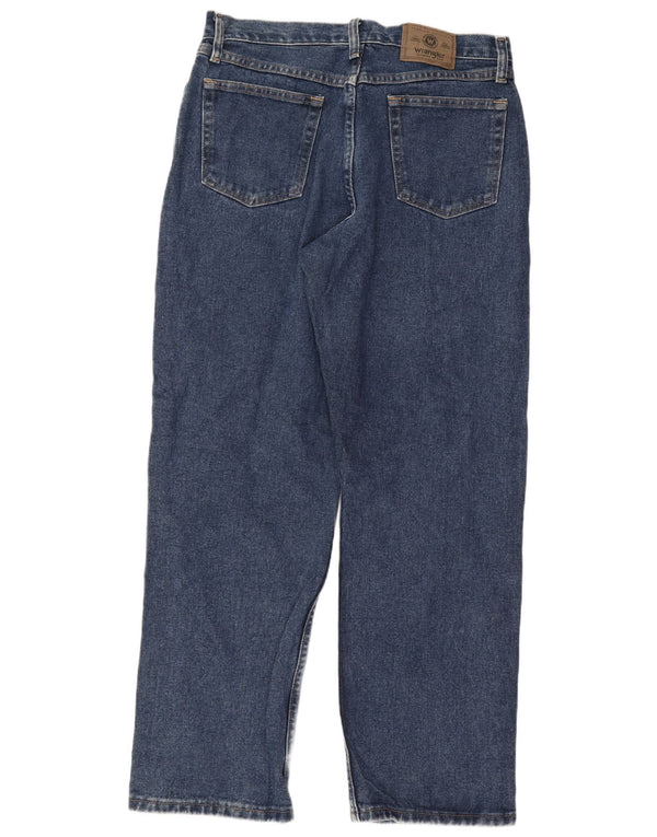 Jeans dritti da uomo Wrangler vestibilità rilassata W31 L30 cotone blu