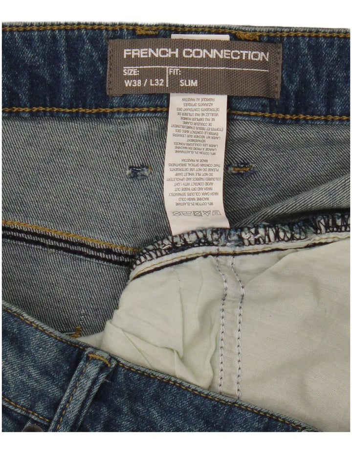 Jeans slim da uomo French Connection W38 L25 cotone blu