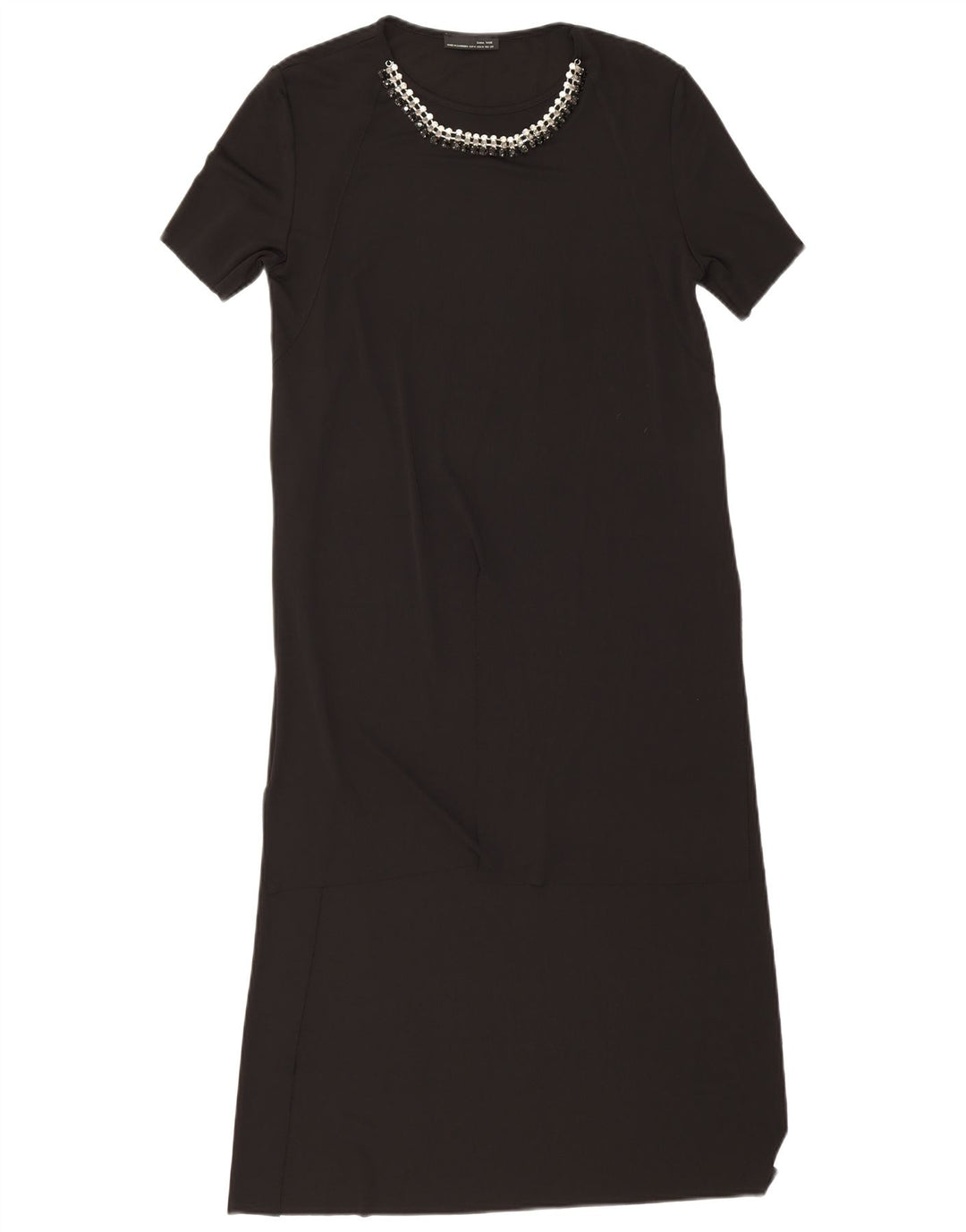 Vestito lungo da donna Zara UK 12 poliestere nero medio