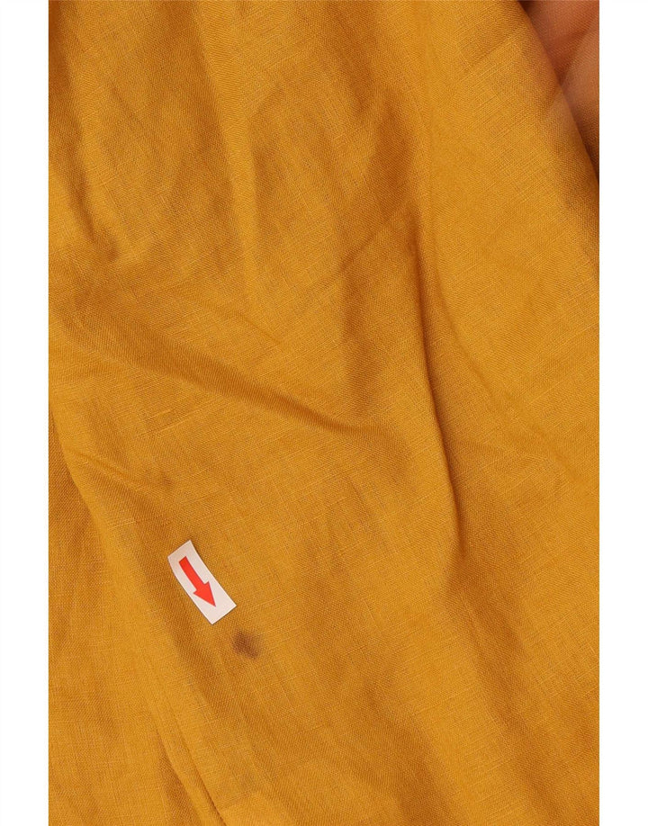 Top in camicetta da donna Marks & Spencer UK 14 grande lino giallo
