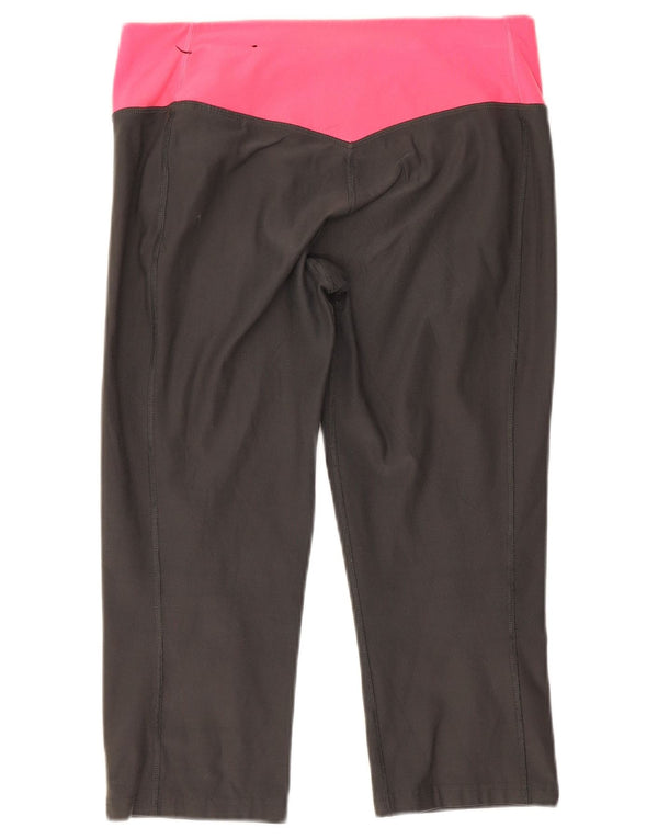 Leggings Nike Dri Fit Capri da donna UK 12 Poliestere color block grigio medio