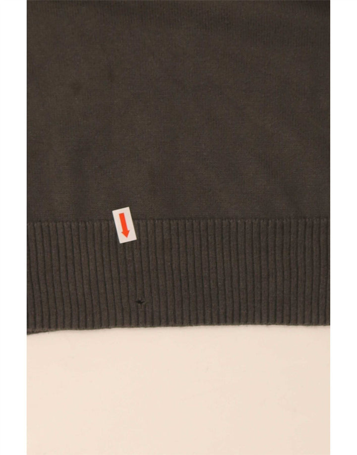 Maglione da uomo con scollo a V Penguin XL in cotone a righe grigie