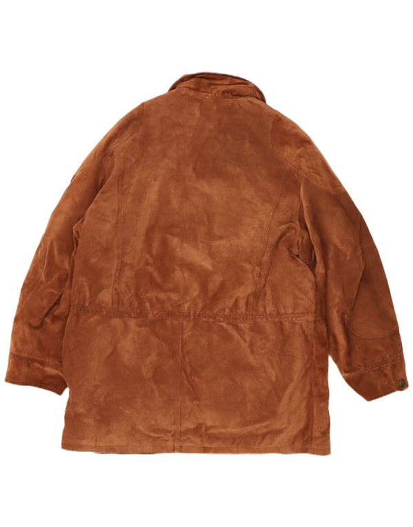 Vintage Mens Suede Overcoat UK 40 Large Brown