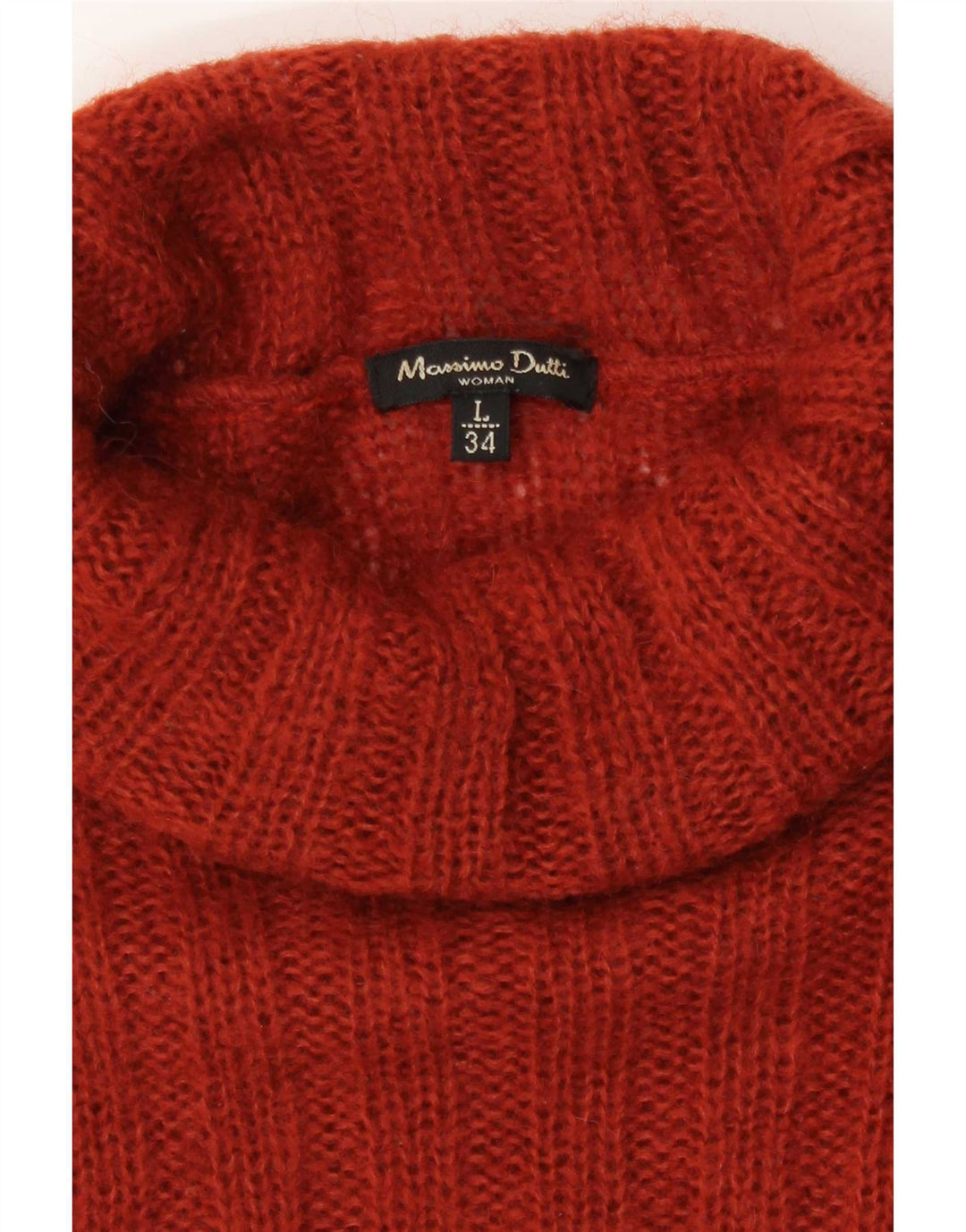 Maglione maglione a collo alto da donna Massimo Dutti UK 14 Large Arancione