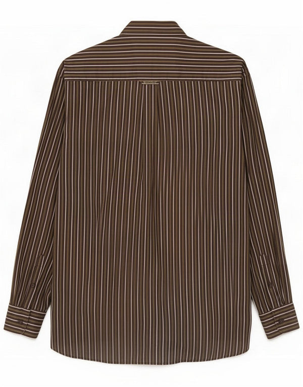 Kartel Camicia da uomo XL Cotone gessato marrone