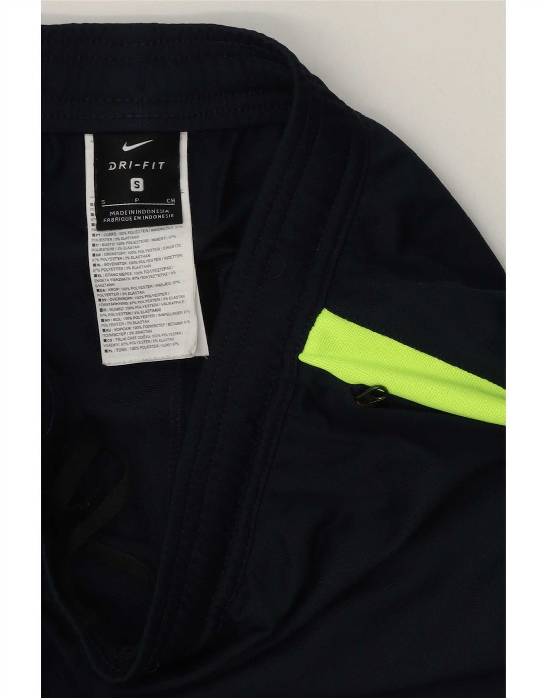 Pantaloni da tuta Nike Dri Fit da uomo, piccoli, in poliestere color block blu navy