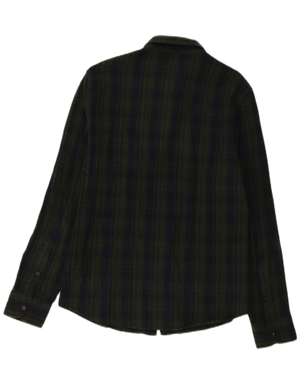 Camicia Lee da uomo slim fit in flanella, cotone a quadri verdi grandi