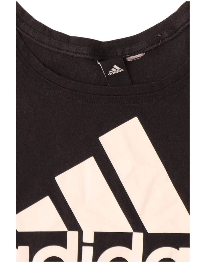 T-shirt grafica da donna Adidas Top UK 12 media nera