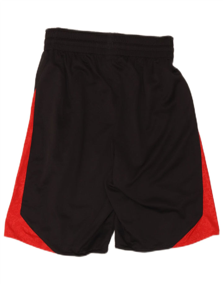 Pantaloncini sportivi Adidas da uomo piccoli in poliestere color block nero