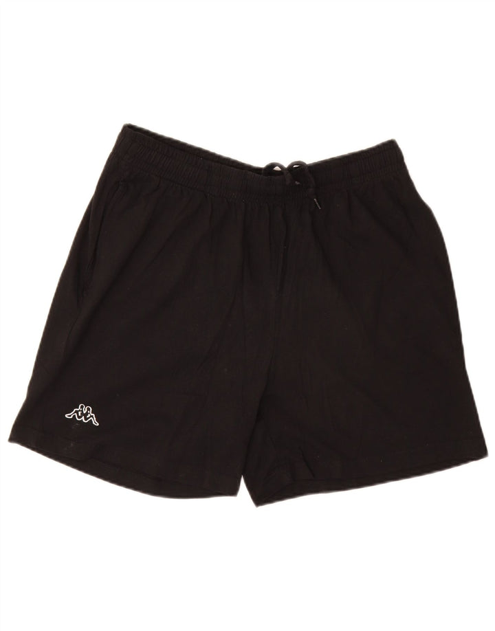 Pantaloncini sportivi da uomo Kappa grandi neri in cotone