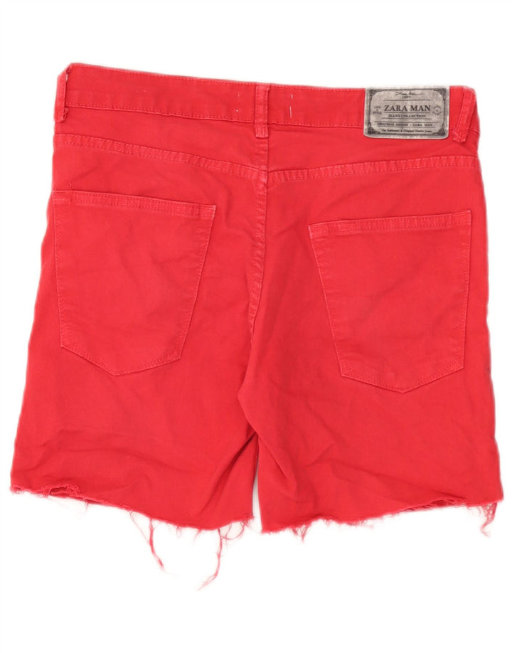 Pantaloncini di jeans da uomo Zara EU 40 medi W31 rossi