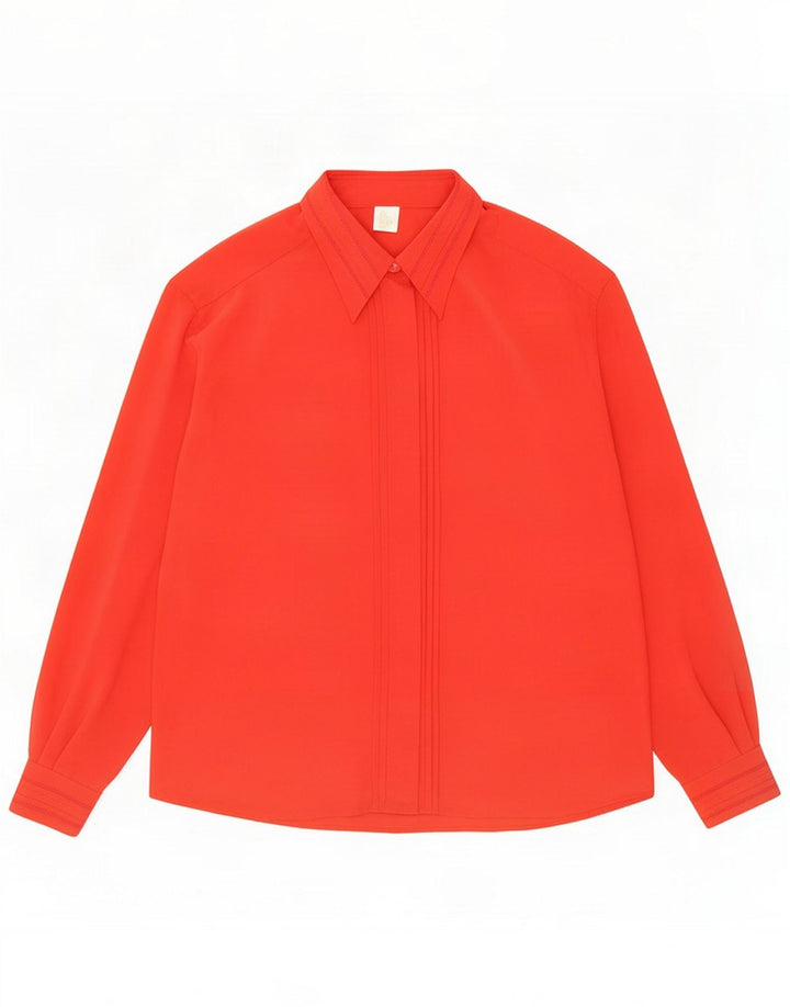Camicia camicia vintage da donna IT 48 XL Rosso Poliestere