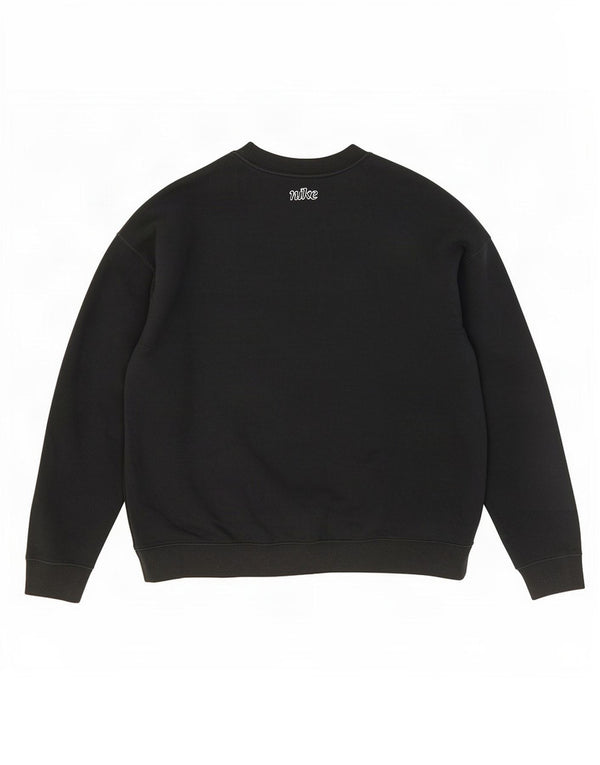 Nike Womens Dri Fit Graphic Loose Sweatshirt Jumper Medium Black Cotton