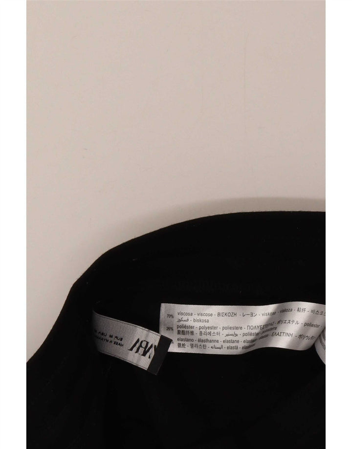Pantaloni cargo slim da donna Zara medi W26 L26 viscosa nera