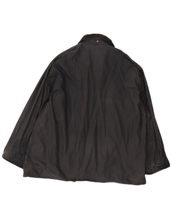 Giacca da uomo in cotone cerato Fermoy UK 42 XL Blu Navy