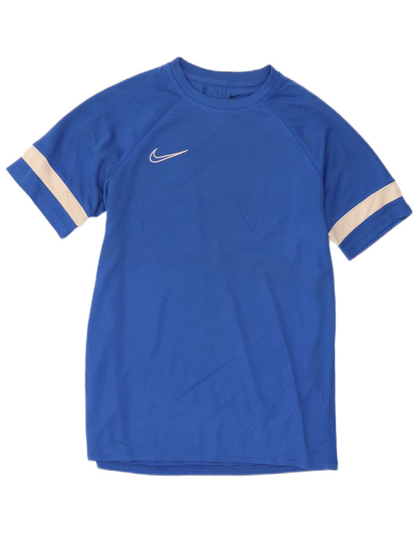 T-shirt Nike Dri Fit da uomo, grande, in poliestere color block blu
