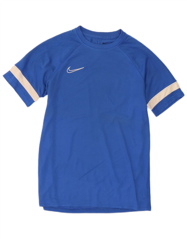 T-shirt Nike Dri Fit da uomo, grande, in poliestere color block blu