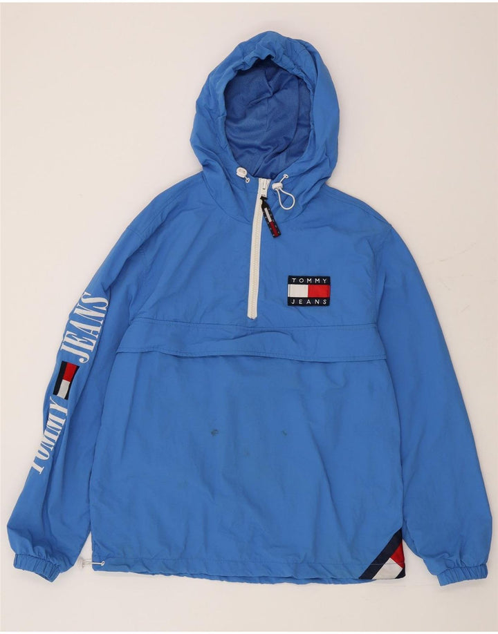 Giacca anorak grafica da uomo con cappuccio Tommy Hilfiger UK 38 Blu medio