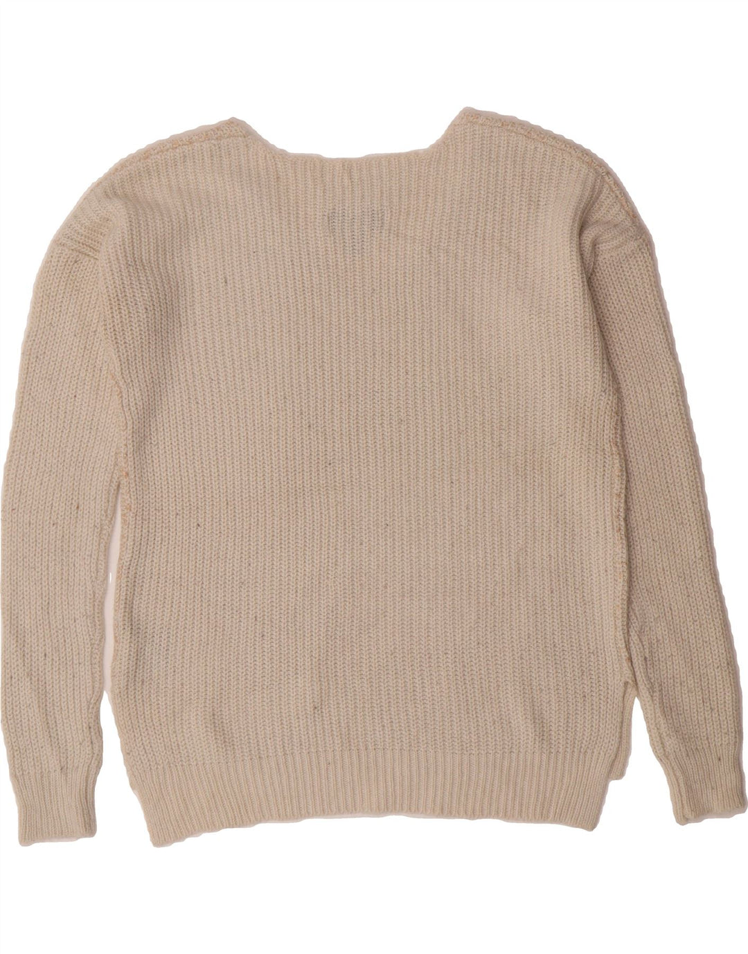MOSSIMO Womens V-Neck Jumper Sweater UK 14 Medium Off White Acrylic Vintage Mossimo and Second-Hand Mossimo from Messina Hembry 
