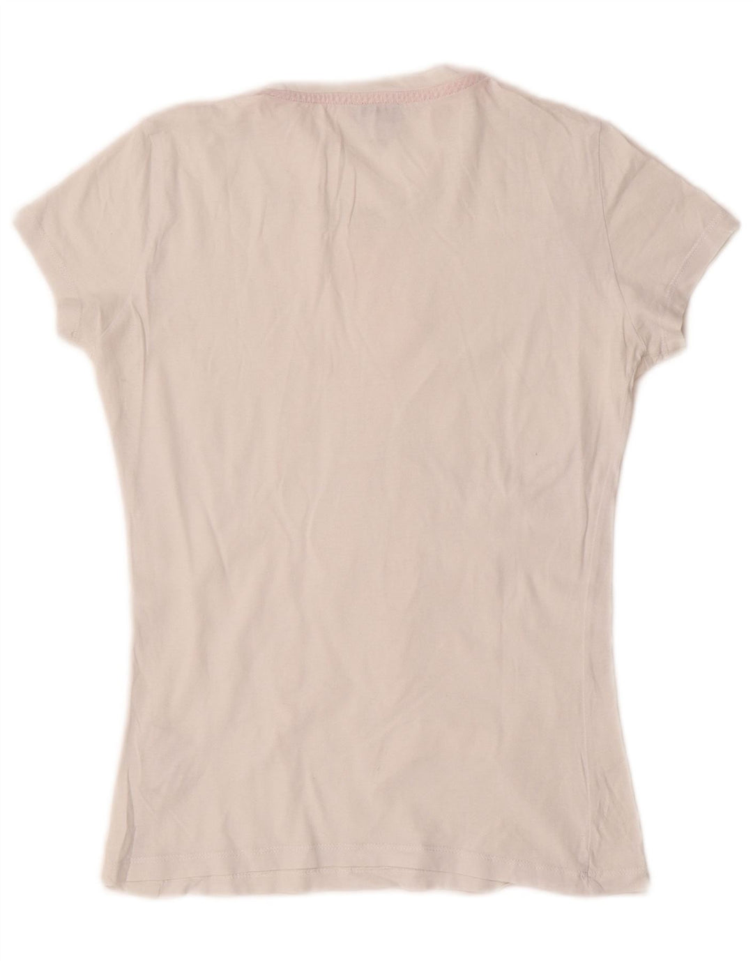 ARMANI JEANS T-shirt grafica da donna Top EU 40 cotone bianco medio