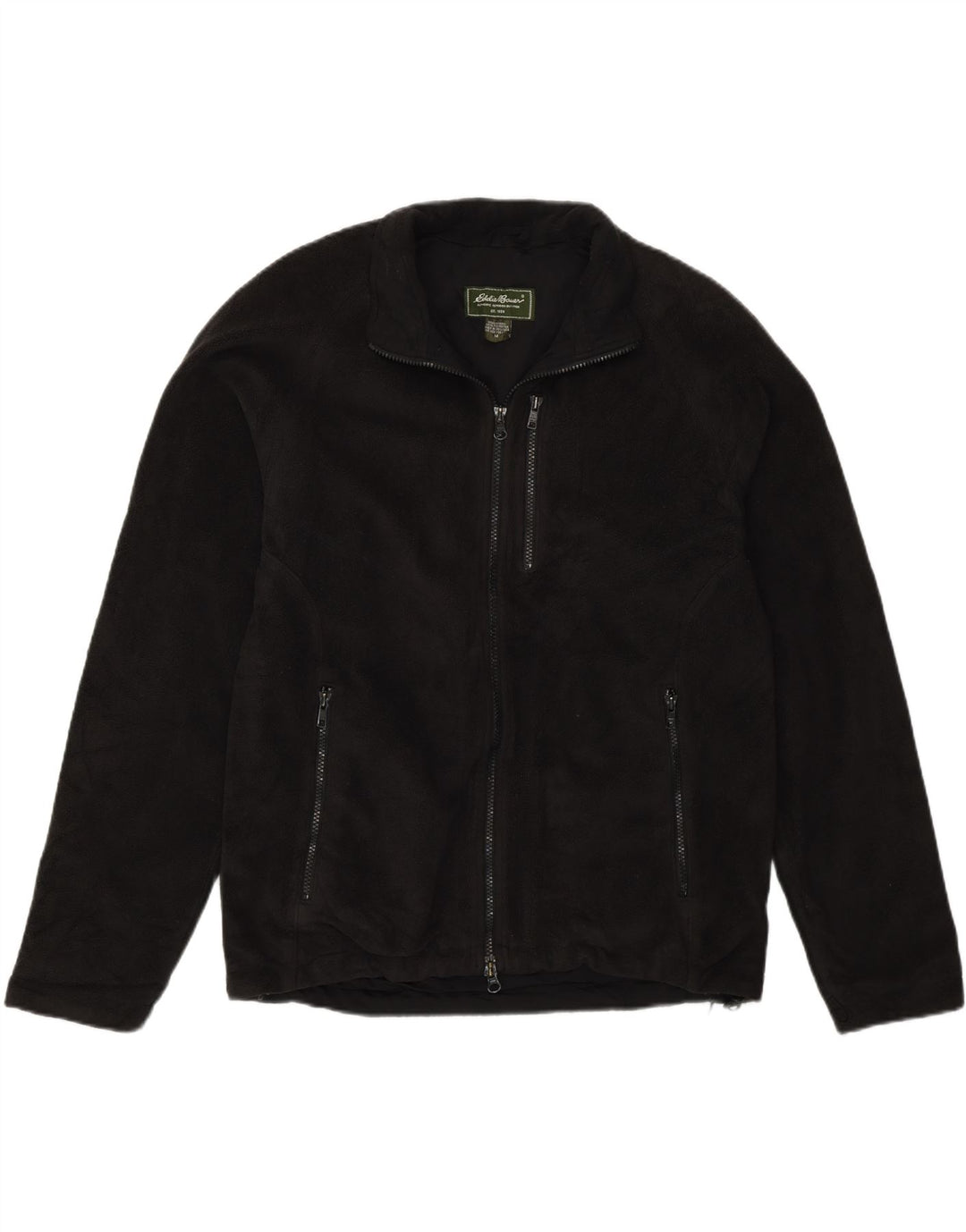 Giacca in pile da uomo Eddie Bauer UK 38 poliestere nero medio