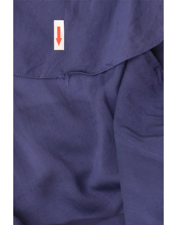Camicia oversize lunga da donna di Massimo Dutti UK 10 Small Lyocell blu navy
