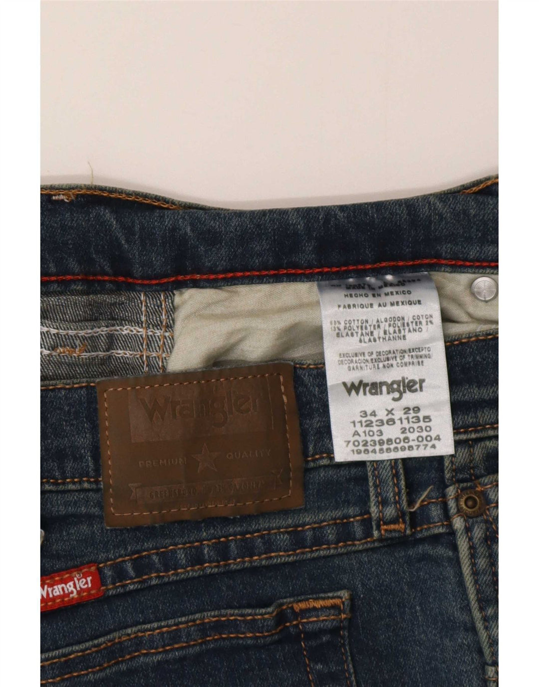 Jeans dritti da donna Wrangler W34 L29 cotone blu